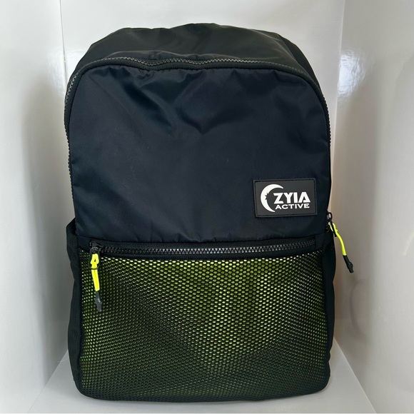Zyia Active Unisex Black and Lime Green Backpack, Excellent New Condition - Picture 1 of 8